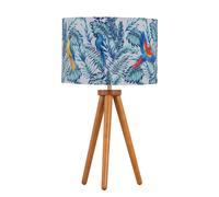 First Choice Lighting Voyage - Dark Oak Table Lamp or Bedside Light with Parrot Velvet Shade in Brown First Choice Lighting Brown