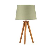 First Choice Lighting Voyage - Dark Oak Table Lamp Or Bedside Light With Sage Green Shade