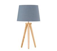 First Choice Lighting Voyage - Light Oak Table Lamp or Bedside Light with Grey Shade in Brown First Choice Lighting Brown
