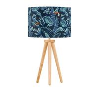 First Choice Lighting Voyage - Light Oak Table Lamp or Bedside Light with Toucan Shade in Brown First Choice Lighting Brown