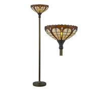 First Choice Lighting Winchester - Tiffany 169Cm Uplighter Floor Lamp