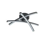 First Choice Lighting Yardley Black Led Flush Ceiling Light