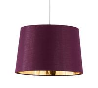 Burgundy Fabric with Gold Inner Easy Fit Light Shade/Lampshade for Ceiling Light or Table Lamps, 28cm Diameter