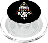 First Christmas As A Daddy 2025 Pregnancy Announcement PopSockets PopGrip for MagSafe