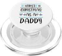 First Christmas As A Daddy Cute Xmas 1St Winter Dad Father PopSockets PopGrip for MagSafe