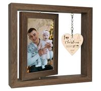 First Christmas as A Daddy Photo Frame 1ST Daddy and Me 2025 Gifts Dads First Xmas Present - Display Two 15x10 CM