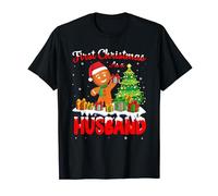 First Christmas As Husband Gingerbread Christmas Family Pjs T-Shirt
