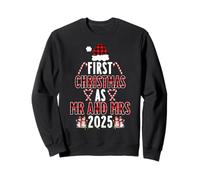 First Christmas As Mr & Mrs 2025 Husband & Wife Xmas Couples Sweatshirt