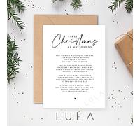 First Christmas as my Daddy from Baby with Poem A5 Greeting Card with envelope, Daddy's first Christmas, Christmas Card for Daddy, Poem Card