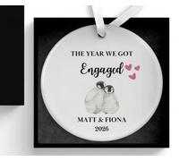 First Christmas Engaged Bauble, The Year We Got Engaged, 2026 Couple Gift