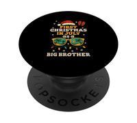 First Christmas In July As Big Brother Xmas Family Matching PopSockets Adhesive PopGrip