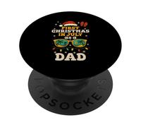 First Christmas In July As Dad Summer Family Matching Men PopSockets Adhesive PopGrip