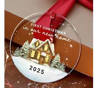 First Christmas in Our New Home 2025 - Housewarming Gift - First House Ornament 2025, New Home Gifts for Couple, New House Gift Ideas