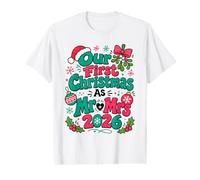 First Christmas Married 2026 Mr & Mrs Newlyweds Value Graphic T-Shirt
