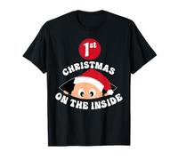 First Christmas On The Inside Pregnant Pregnancy Christmas T-Shirt