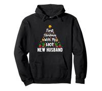 First Christmas With My Hot New Husband Funny Xmas Men Pullover Hoodie