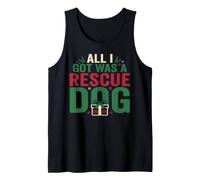 First Christmas with Rescue Dog Ornament Gift Tank Top