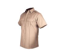 First Class 100% Polyester Short-Sleeve Adult Men's Uniform Shirt Tan - Brown - Medium