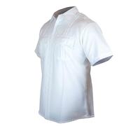 First Class 100% Polyester Short Sleeve Men's Uniform Shirt White - White - XL
