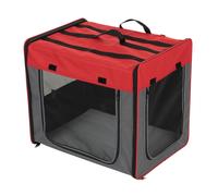 First Class Basic Transport Crate - Size M: 61 x 46 x 53.5 cm (L x W x H) Grey/Red