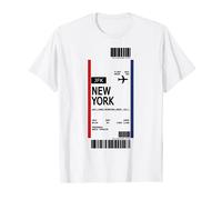 First Class Boarding Pass New York Flight Ticket T-Shirt