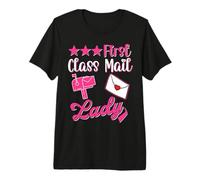 First Class Mail Lady Postal Worker Women Post Office Premium T-Shirt