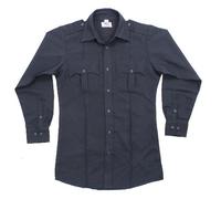 First Class Men's 100% Polyester White Long Sleeve Uniform Shirt, Navy, XXL