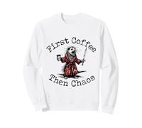 First Coffee Then Chaos Funny Possum Coffee Lover, Sweatshirt