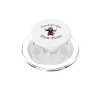 First Coffee Then Chaos Tiger Sword Design PopSockets PopGrip for MagSafe