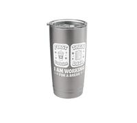 First Coffee Then Data Funny Teacher Taking a Break Stainless Steel Insulated Tumbler