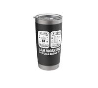First Coffee Then Data Funny Teacher Taking a Break Stainless Steel Insulated Tumbler
