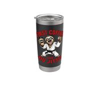 First Coffee Then Jiu Jitsu - Coffee Sloth and Jiu Jitsu Stainless Steel Insulated Tumbler