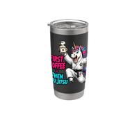 First Coffee Then Jiu Jitsu - Coffee Unicorn and Jiu Jitsu Stainless Steel Insulated Tumbler