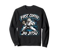 First Coffee Then Jiu Jitsu - Funny Unicorn Jiu Jitsu Sweatshirt