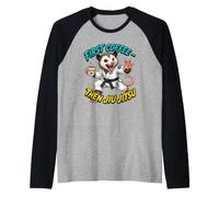 First Coffee Then Jiu Jitsu Raglan Baseball Tee