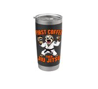 First Coffee Then Jiu Jitsu - Sloth Coffee and Jiu Jitsu Stainless Steel Insulated Tumbler