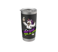 First Coffee Then Jiu Jitsu - Unicorn Jiu Jitsu Stainless Steel Insulated Tumbler