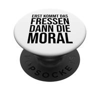 First Comes The Food Then The Moral Bertolt Brecht PopSockets Adhesive PopGrip