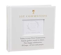 First Communion Photo Album Holds 50 4' x 6' - Grey/White