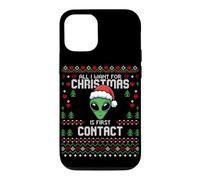 First Contact Alien UFO Christmas Ugly Xmas Sweater Case for iPhone 12/12 Pro