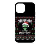 First Contact Alien UFO Christmas Ugly Xmas Sweater Case for iPhone 12 mini