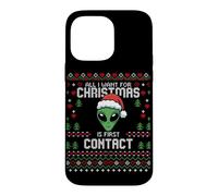 First Contact Alien UFO Christmas Ugly Xmas Sweater Case for iPhone 14 Pro Max