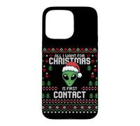 First Contact Alien UFO Christmas Ugly Xmas Sweater Case for iPhone 15 Pro Max