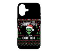 First Contact Alien UFO Christmas Ugly Xmas Sweater Case for iPhone 17