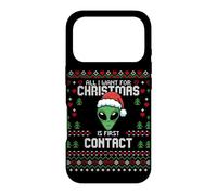 First Contact Alien UFO Christmas Ugly Xmas Sweater Case for iPhone 17 Pro