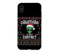 First Contact Alien UFO Christmas Ugly Xmas Sweater Case for iPhone XS Max