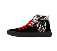First Dance Skull Shoes for Men Fashion Sneaker High Top Skull Punk Rock Joker Print Shoes Black Shoes for Man Cool, Style9, 6 UK