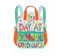 First Day at School Good Luck Card, New School, Backpack Design, Greeting Card