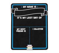 First Day Board - School Sign | Double-Sided Wooden First Day of Asylum Sign Reusable with Writing Space for Memories Photos and School Memory