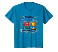 First Day Champion 1st Grade Star Student Trophy T-Shirt, Kids, Sapphire, 4 Years